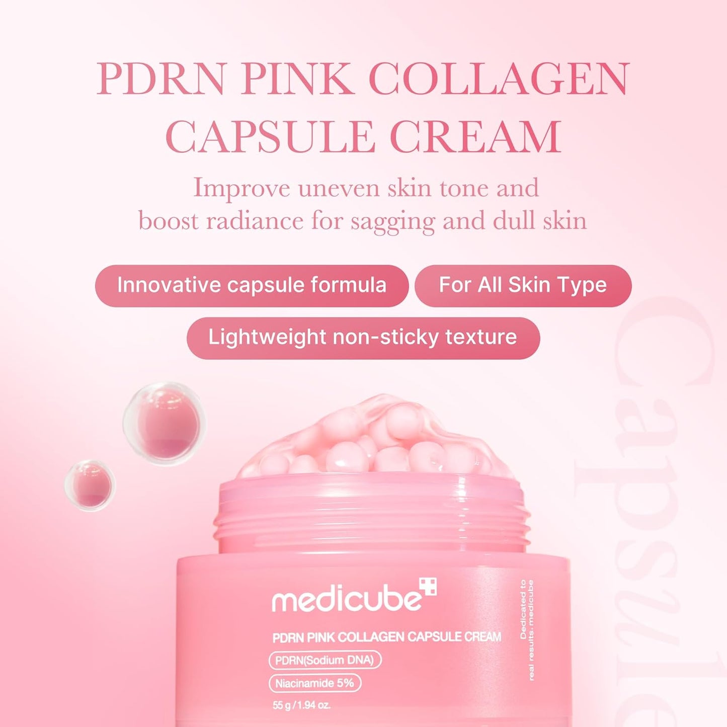 Medicube - PDRN Pink Collagen Capsule Cream.