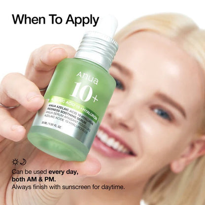 Anua - Azelaic Acid 10-Hyaluron Redness Soothing Serum.
