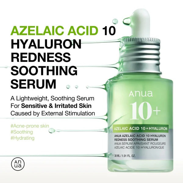 Anua - Azelaic Acid 10-Hyaluron Redness Soothing Serum.